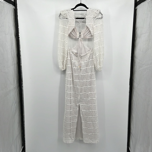PatBO Crochet Cut Out Maxi Dress in White 0 - Picture 11 of 11